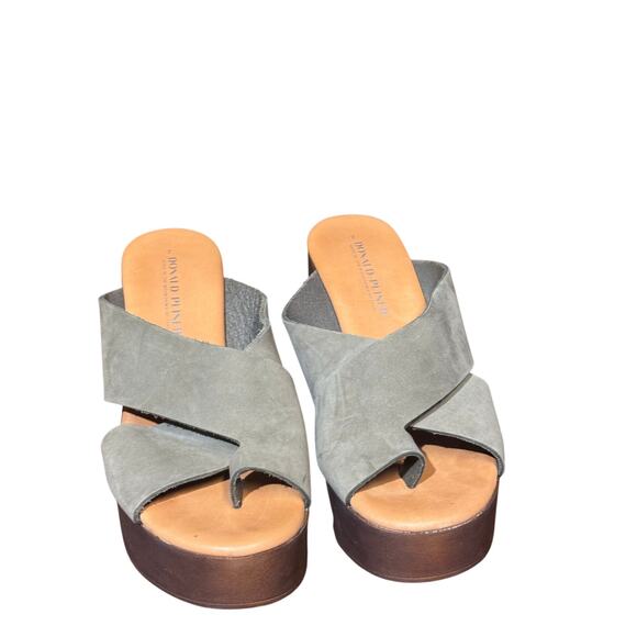 Donald Pliner Women's Yelena Nubuc Platform Sandals Olive size 7 - Picture 2 of 8